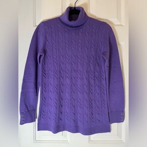 Talbots Women’s Turtleneck Sweater Size XS Purple